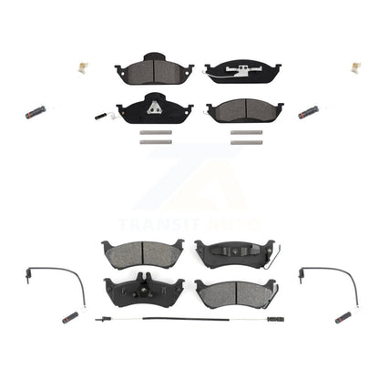 Semi-Metallic Brake Pad Extra Wear Sensor Front Rear Kit For Mercedes-Benz ML320