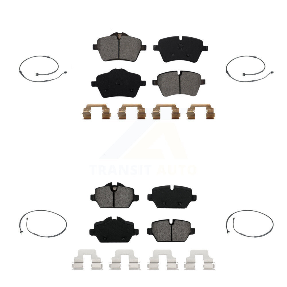 Semi-Metallic Brake Pads & Wear Sensor Front Rear Kit For Mini Cooper Countryman