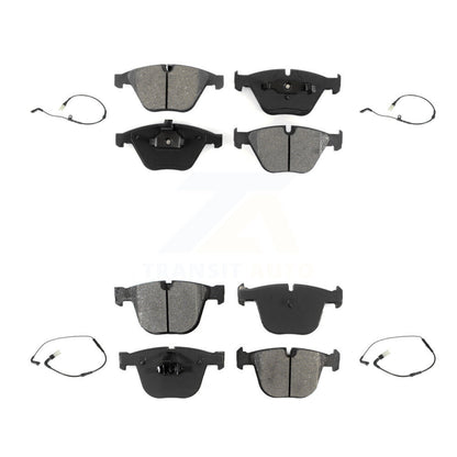 Semi-Metallic Disc Brake Pads Wear Sensor Front Rear Kit For BMW 550i 545i 645Ci