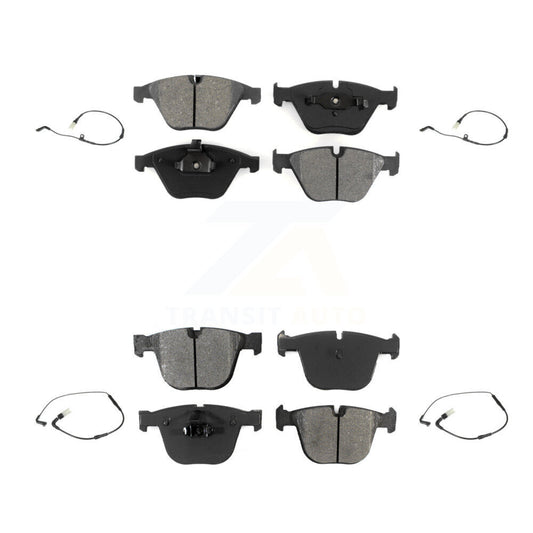 Semi-Metallic Disc Brake Pads Wear Sensor Front Rear Kit For BMW 550i 545i 645Ci
