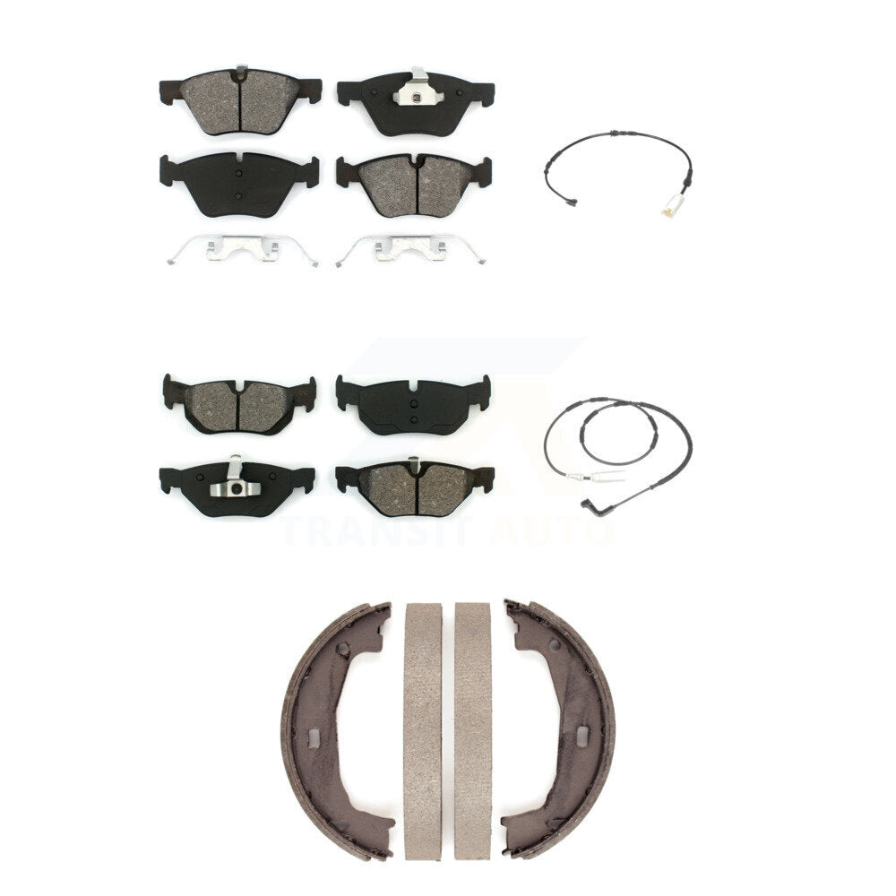 Semi-Metallic Disc Brake Pads Wear Sensor Front Rear Kit (5Pc) For BMW 128i 3.0L
