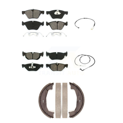 Semi-Metallic Disc Brake Pads Wear Sensor Front Rear Kit (5Pc) For BMW 128i 3.0L