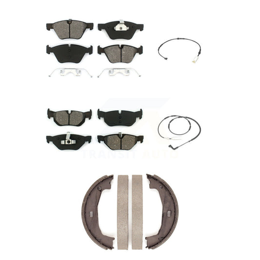 Semi-Metallic Disc Brake Pads Wear Sensor Front Rear Kit (5Pc) For BMW 128i 3.0L
