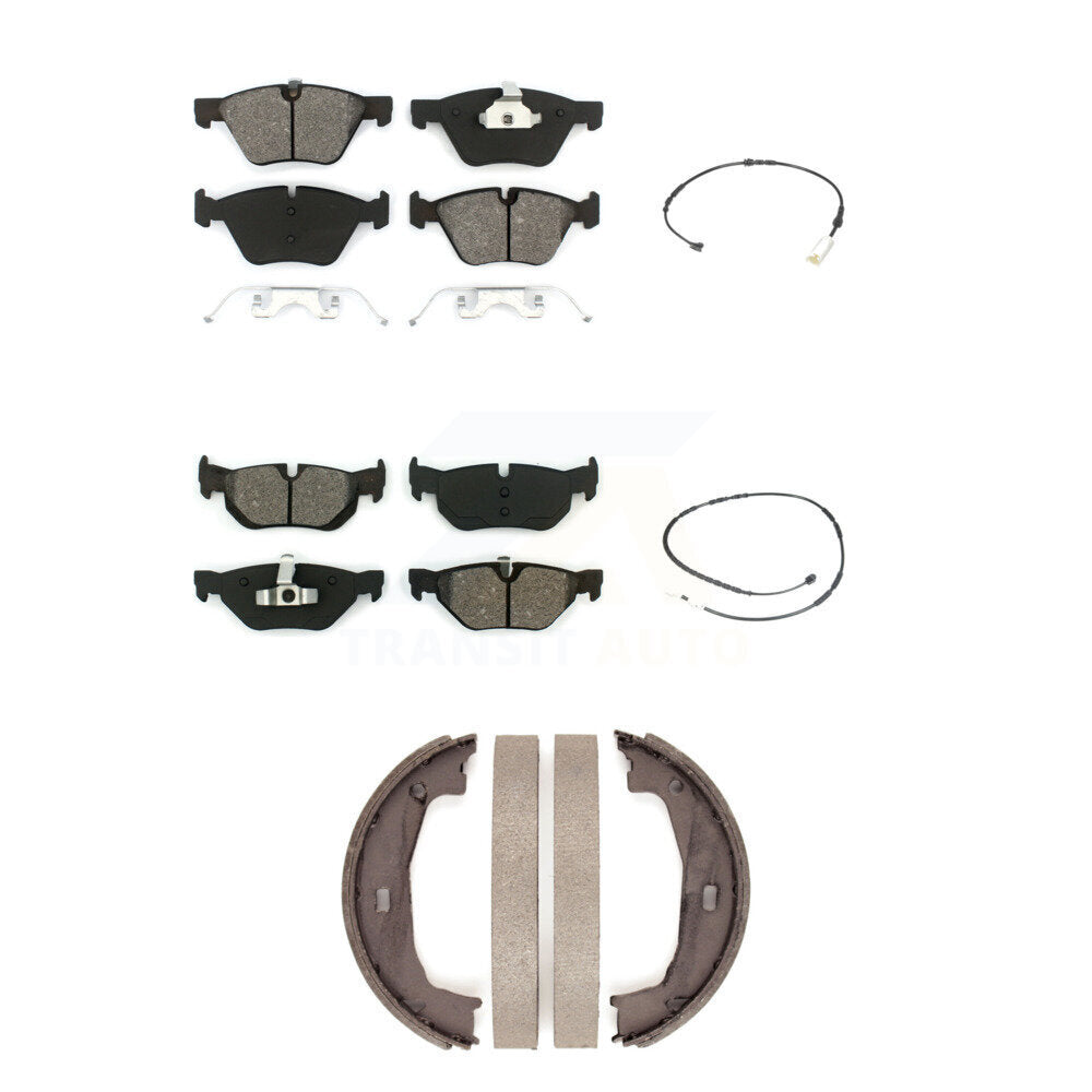 Semi-Metallic Brake Pads Wear Sensor Front Rear Kit (5Pc) For 2013 BMW 128i 3.0L