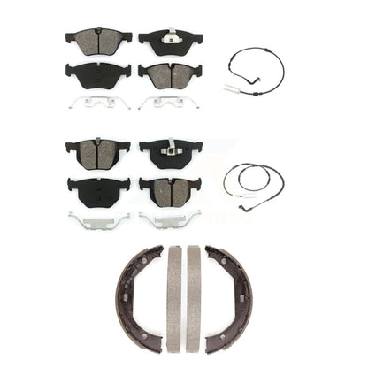 Semi-Metallic Disc Brake Pads Wear Sensor Front Rear Kit (5Pc) For 2006 BMW 330i