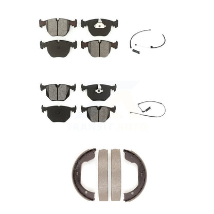 Semi-Metallic Disc Brake Pads And Wear Sensors Front Rear Kit (5Pc) For BMW X5