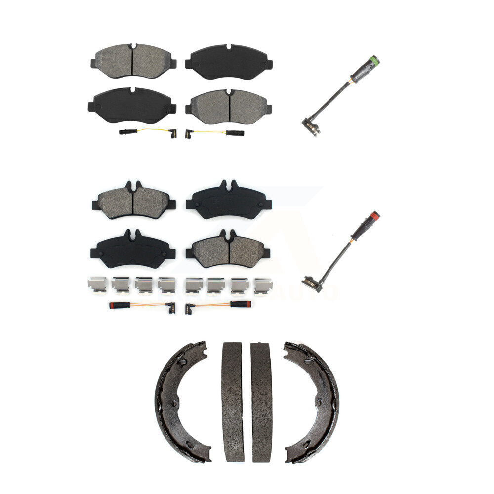 Semi-Metallic Brake Pad Extra Wear Sensor Front Rear Kit (5Pc) For Sprinter 2500
