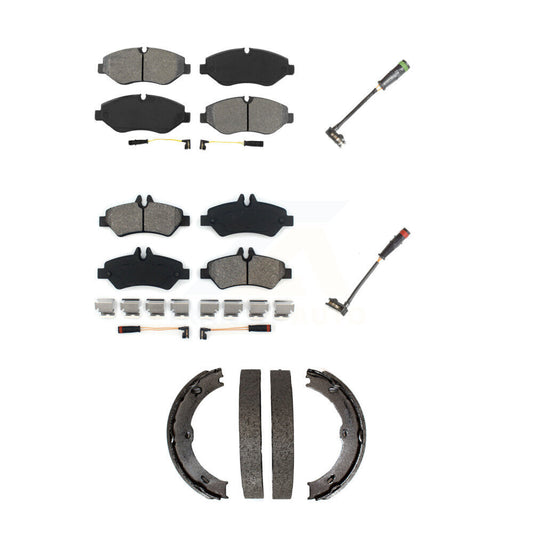 Semi-Metallic Brake Pad Extra Wear Sensor Front Rear Kit (5Pc) For Sprinter 2500