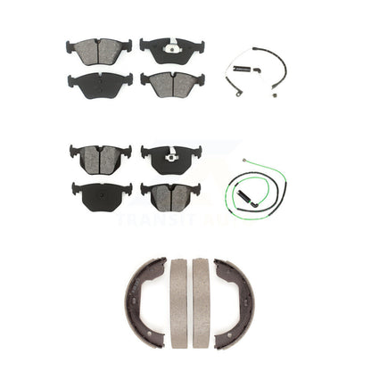 Semi-Metallic Disc Brake Pads And Wear Sensors Front Rear Kit (5Pc) For BMW Z4