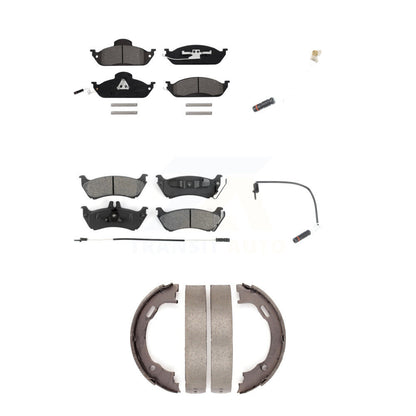 Semi-Metallic Brake Pad Extra Wear Sensor Front Rear Kit (5Pc) For Mercedes-Benz