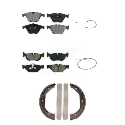 Semi-Metallic Disc Brake Pads And Wear Sensors Front Rear Kit (5Pc) For BMW X1