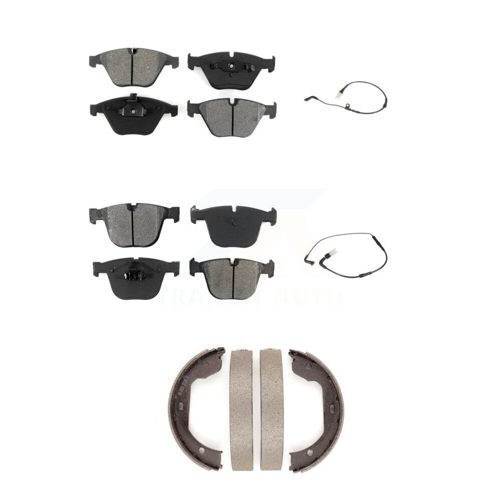 Semi-Metallic Brake Pad Wear Sensor Front Rear Kit (5Pc) For BMW 550i 545i 645Ci