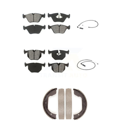 Semi-Metallic Brake Pads & Wear Sensor Front Rear Kit (5Pc) For 2004-2010 BMW X3