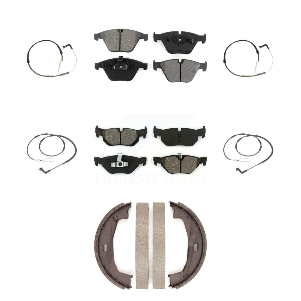 Semi-Metallic Disc Brake Pads Wear Sensor Front Rear Kit (7Pc) For BMW 323i 328i