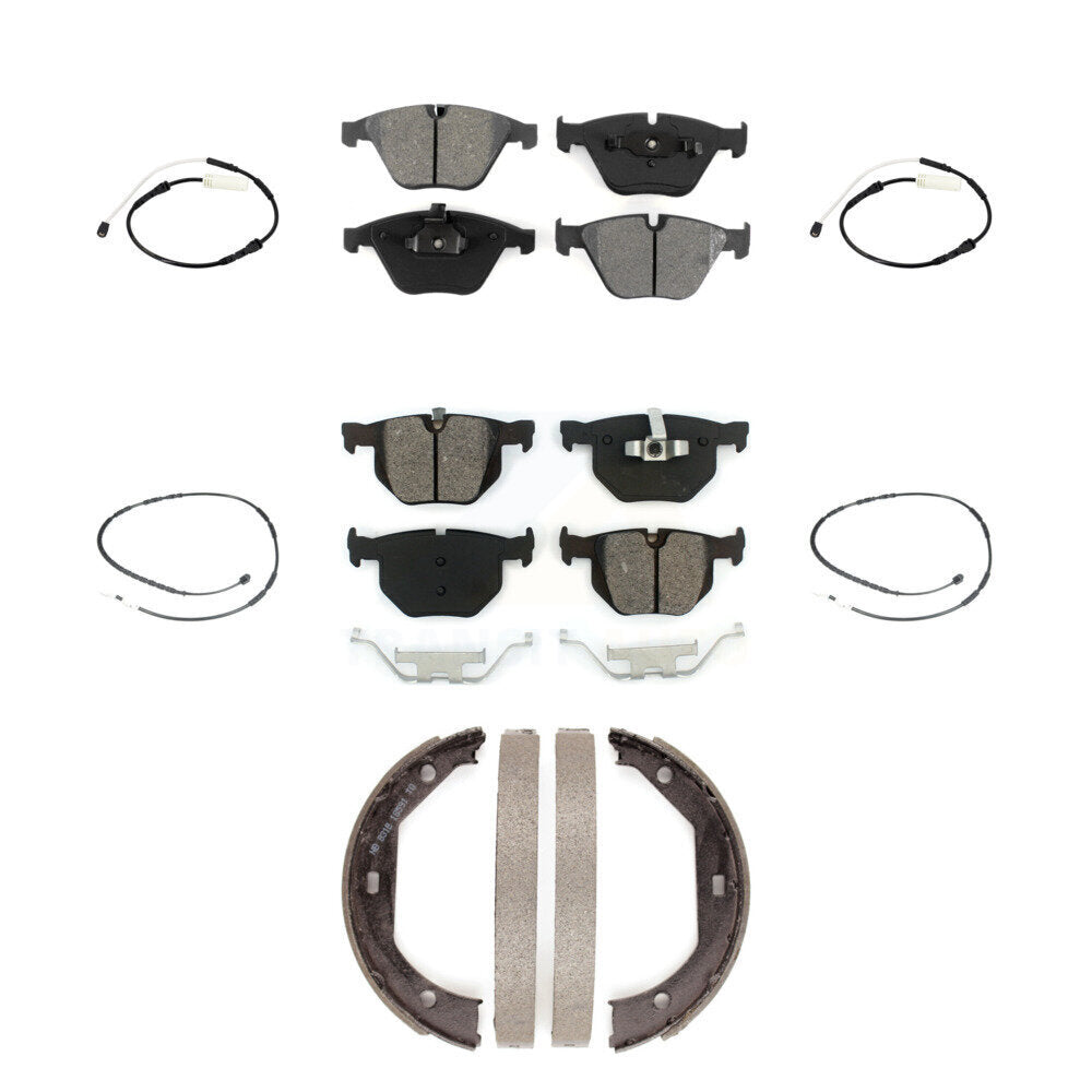 Semi-Metallic Brake Pad Wear Sensor Front Rear Kit (7Pc) For BMW 335i 335is 335d