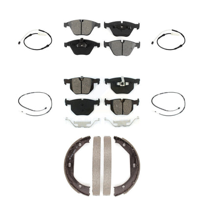 Semi-Metallic Brake Pad Wear Sensor Front Rear Kit (7Pc) For BMW 335i 335is 335d