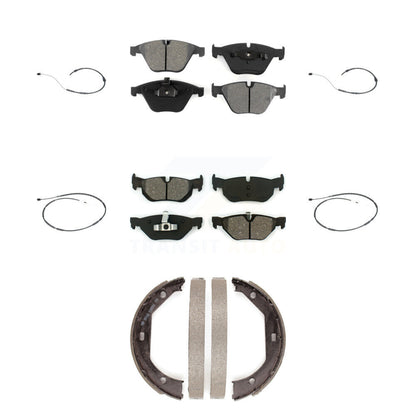 Semi-Metallic Disc Brake Pads And Wear Sensors Front Rear Kit (7Pc) For BMW X1