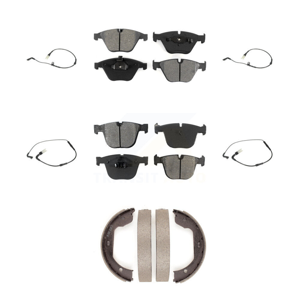 Semi-Metallic Brake Pad Wear Sensor Front Rear Kit (7Pc) For BMW 550i 545i 645Ci
