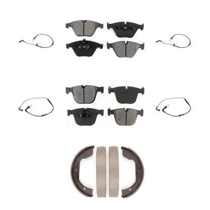 Semi-Metallic Brake Pad Wear Sensor Front Rear Kit (7Pc) For BMW 550i 545i 645Ci