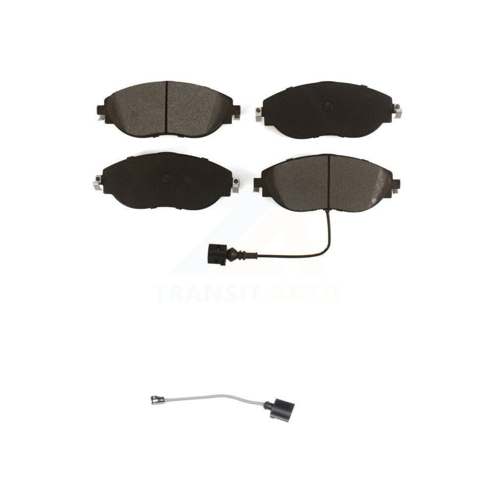 Semi-Metallic Brake Pads Extra Wear Sensor Front Kit For Volkswagen Tiguan Jetta