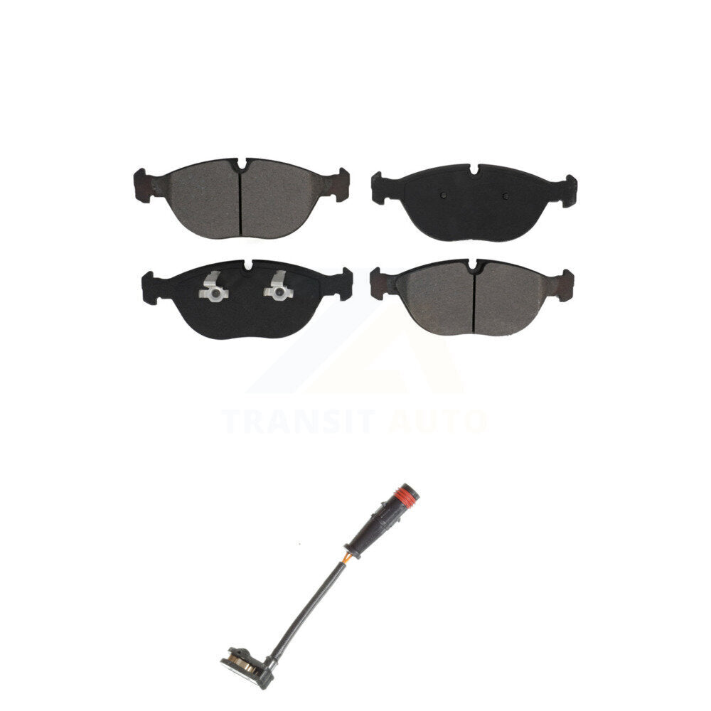 Semi-Metallic Disc Brake Pad & Wear Sensor Front Kit For Mercedes-Benz S500 S430