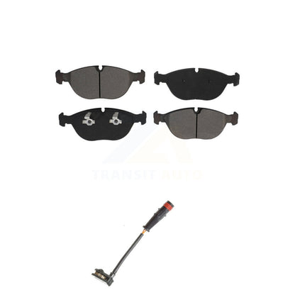 Semi-Metallic Disc Brake Pad & Wear Sensor Front Kit For Mercedes-Benz S500 S430