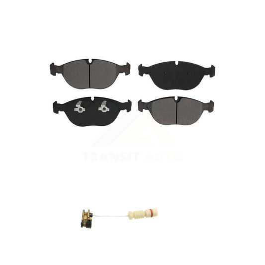 Semi-Metallic Brake Pad & Wear Sensor Front Kit For Mercedes-Benz E430 SLK32 AMG