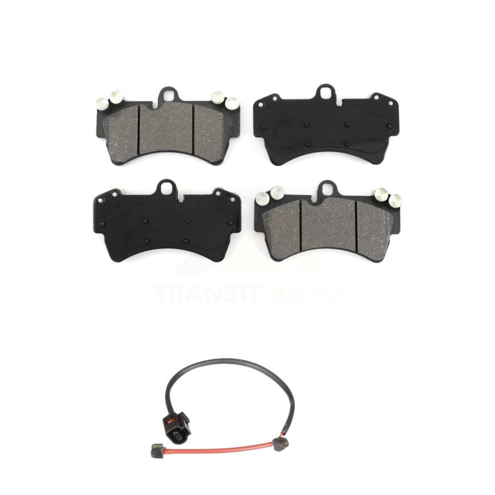 Semi-Metallic Disc Brake Pads And Wear Sensors Front Kit For Porsche Cayenne