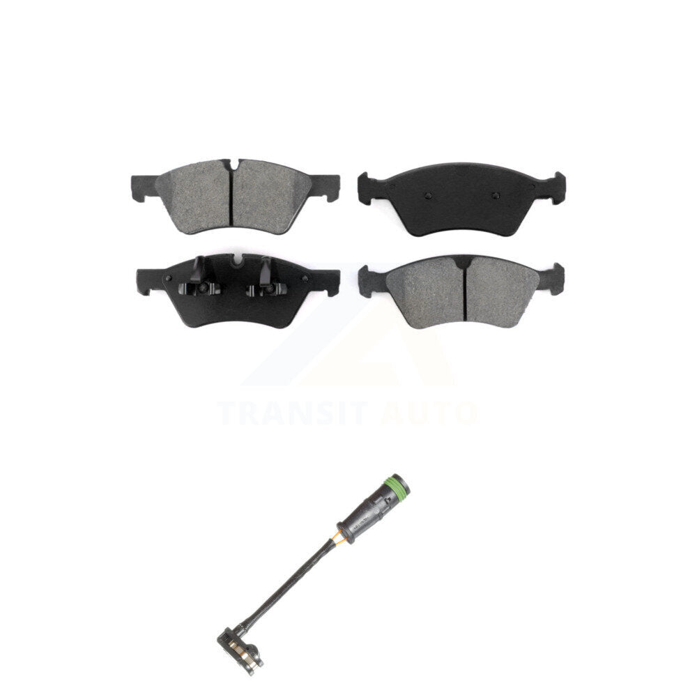 Semi-Metallic Disc Brake Pads And Wear Sensors Front Kit For Mercedes-Benz E550