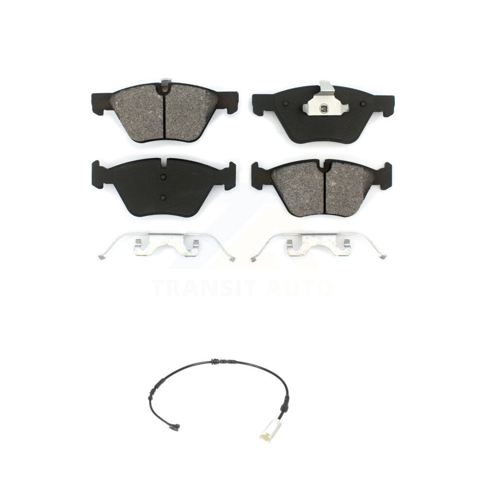 Semi-Metallic Disc Brake Pads And Wear Sensors Front Kit For BMW 128i 3.0L