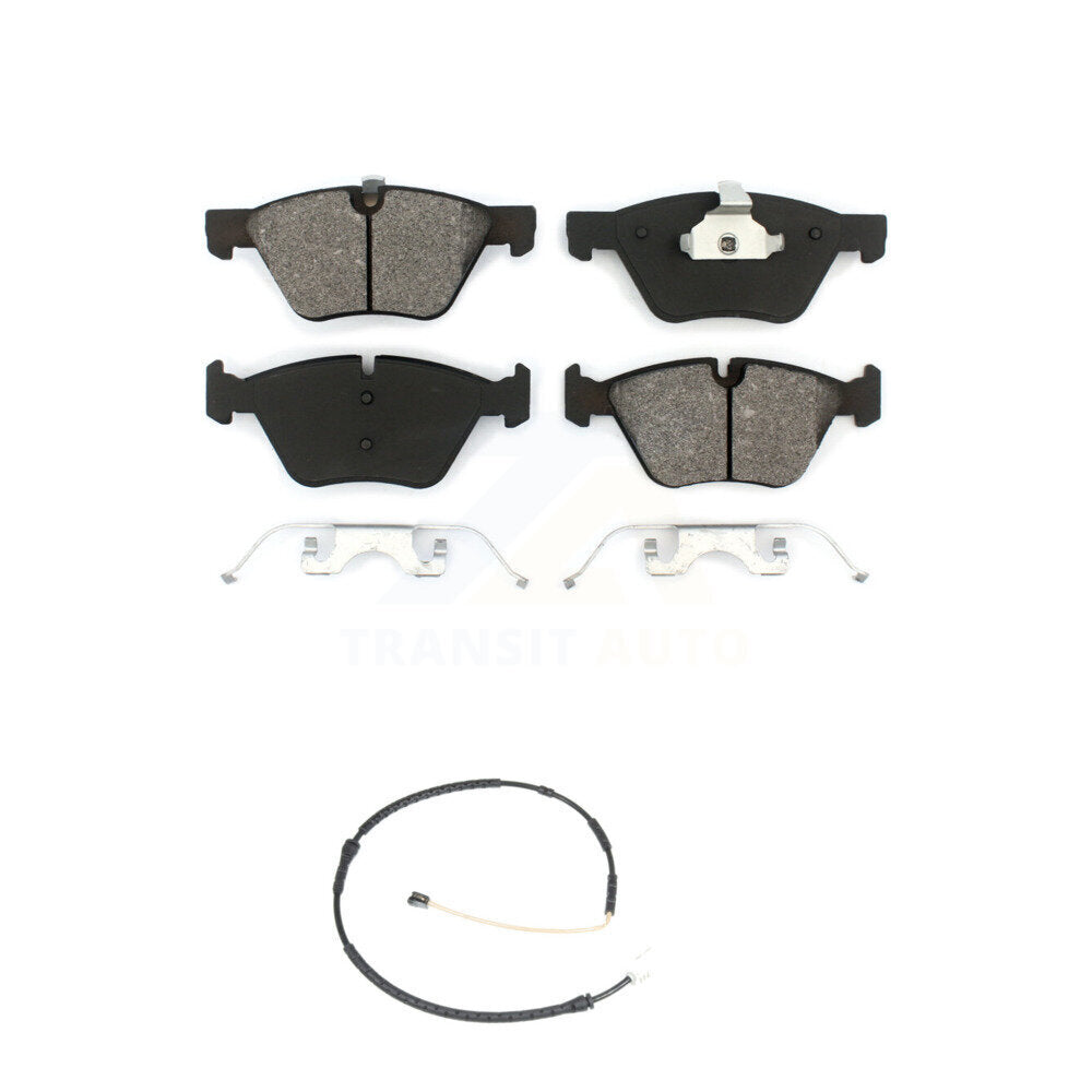 Semi-Metallic Disc Brake Pad And Wear Sensor Front Kit For 2012 BMW X1 xDrive28i