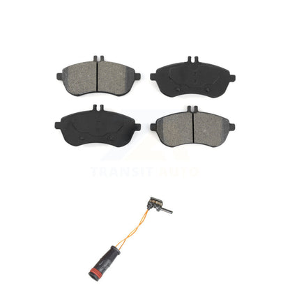 Semi-Metallic Brake Pad & Wear Sensor Front Kit For Mercedes-Benz C300 C250 C230