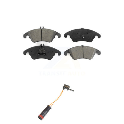 Semi-Metallic Brake Pad & Wear Sensor Front Kit For Mercedes-Benz C300 E350 C350