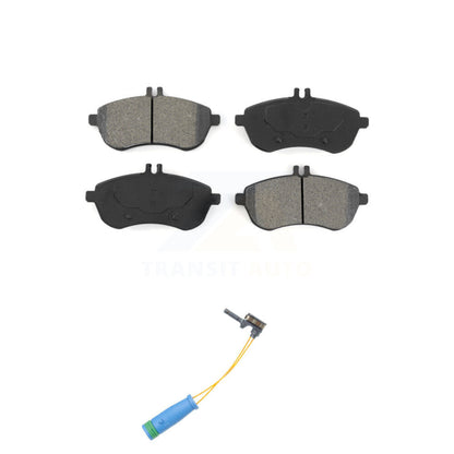 Semi-Metallic Brake Pad & Wear Sensor Front Kit For 2012 Mercedes-Benz C250 1.8L