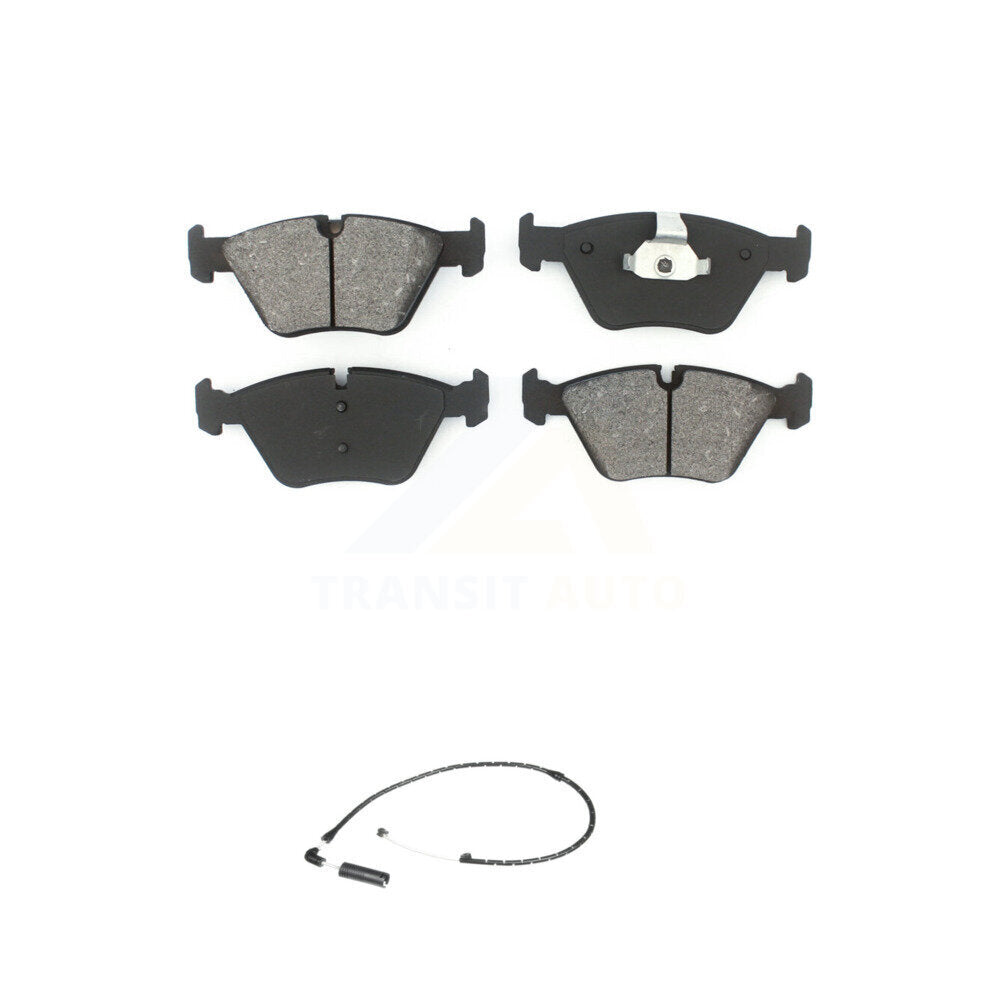 Semi-Metallic Disc Brake Pads And Wear Sensors Front Kit For 2004-2010 BMW X3