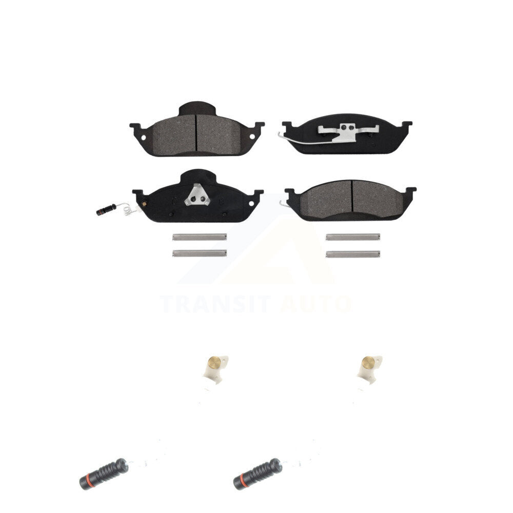 Semi-Metallic Disc Brake Pad Extra Wear Sensor Front Kit For Mercedes-Benz ML320