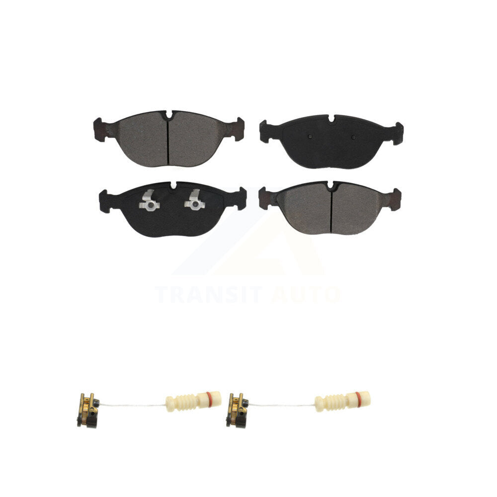 Semi-Metallic Brake Pad & Wear Sensor Front Kit For Mercedes-Benz E430 SLK32 AMG