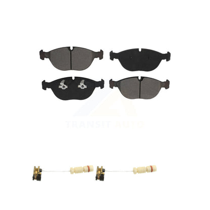 Semi-Metallic Brake Pad & Wear Sensor Front Kit For Mercedes-Benz E430 SLK32 AMG