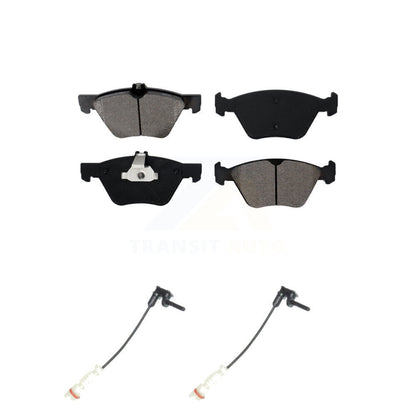 Semi-Metallic Brake Pads & Wear Sensor Front Kit For Mercedes-Benz E320 Chrysler