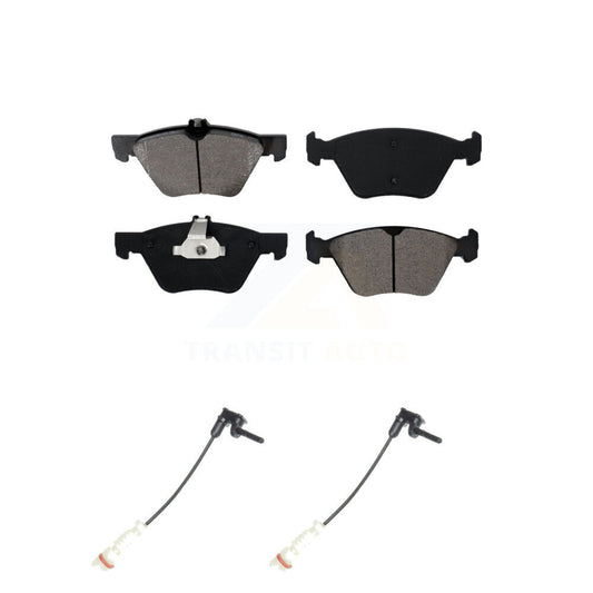 Semi-Metallic Brake Pads & Wear Sensor Front Kit For Mercedes-Benz E320 Chrysler