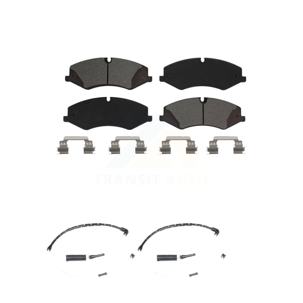 Semi-Metallic Disc Brake Pads And Wear Sensors Front Kit For Land Rover Range