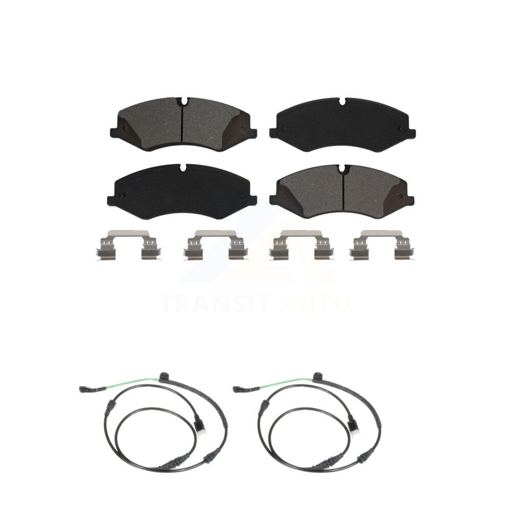 Semi-Metallic Disc Brake Pads And Wear Sensors Front Kit For Land Rover LR4