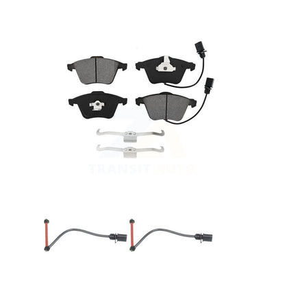 Semi-Metallic Brake Pad And Extra Wear Sensor Front Kit For 2011 Audi A6 Quattro