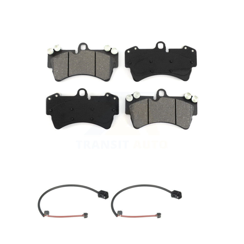 Semi-Metallic Disc Brake Pad & Wear Sensor Front Kit For Audi Q7 Porsche Cayenne