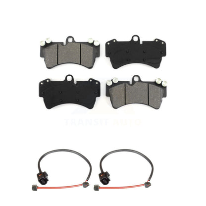 Semi-Metallic Disc Brake Pads And Wear Sensors Front Kit For Porsche Cayenne