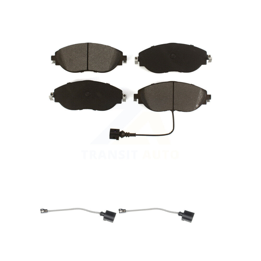 Semi-Metallic Brake Pads Extra Wear Sensor Front Kit For Volkswagen Tiguan Jetta
