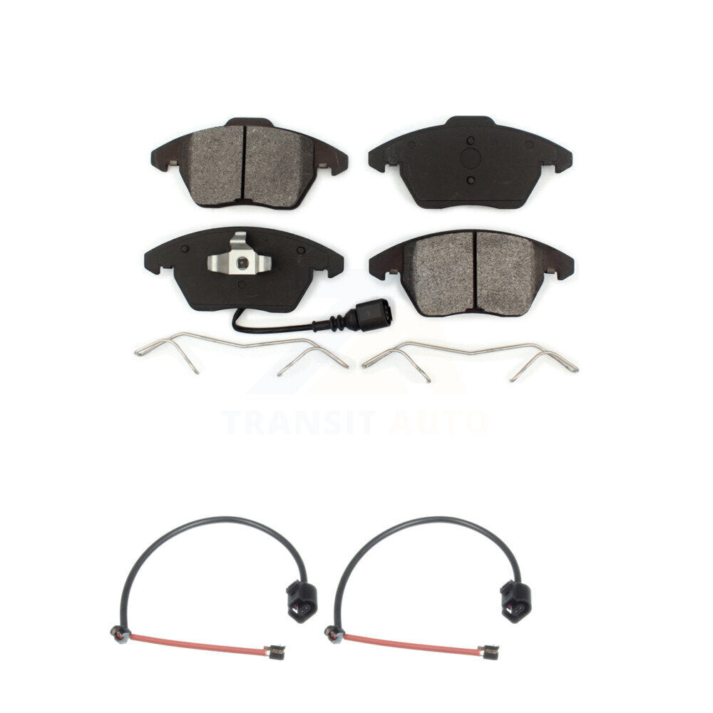 Semi-Metallic Brake Pad And Extra Wear Sensor Front Kit For Audi TT Quattro 2.0L
