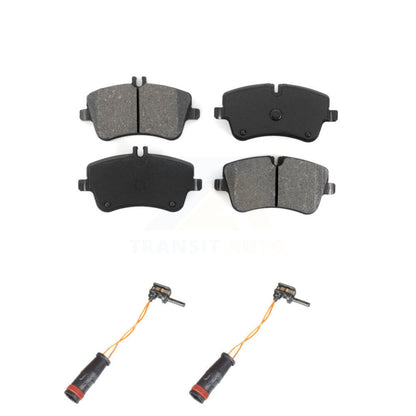 Semi-Metallic Brake Pad & Wear Sensor Front Kit For Mercedes-Benz C240 C230 C280