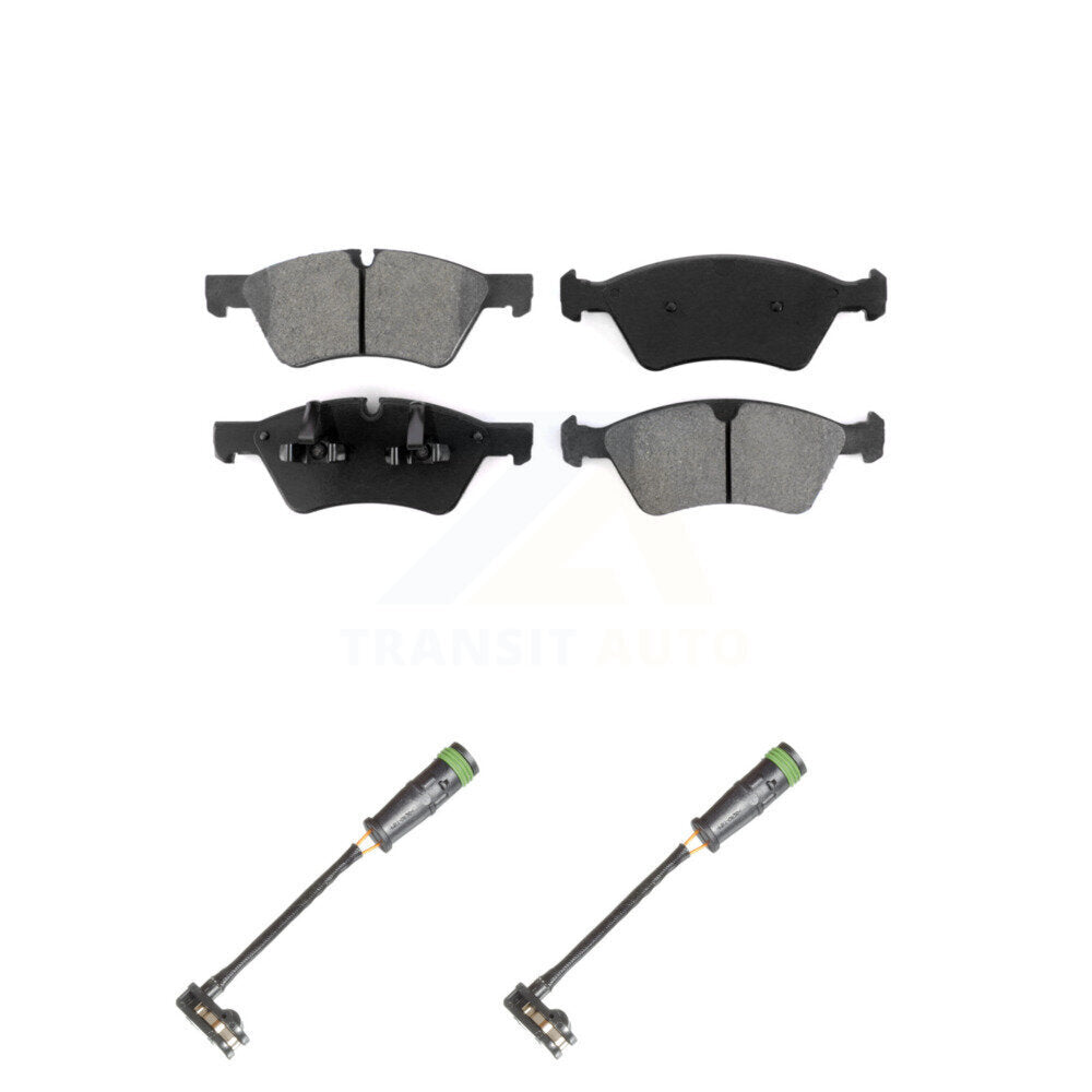 Semi-Metallic Disc Brake Pads And Wear Sensors Front Kit For Mercedes-Benz E550