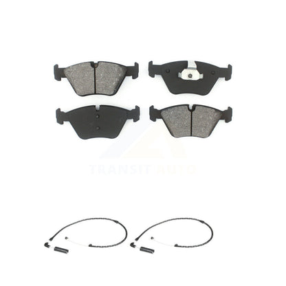 Semi-Metallic Disc Brake Pads And Wear Sensors Front Kit For 2004-2010 BMW X3
